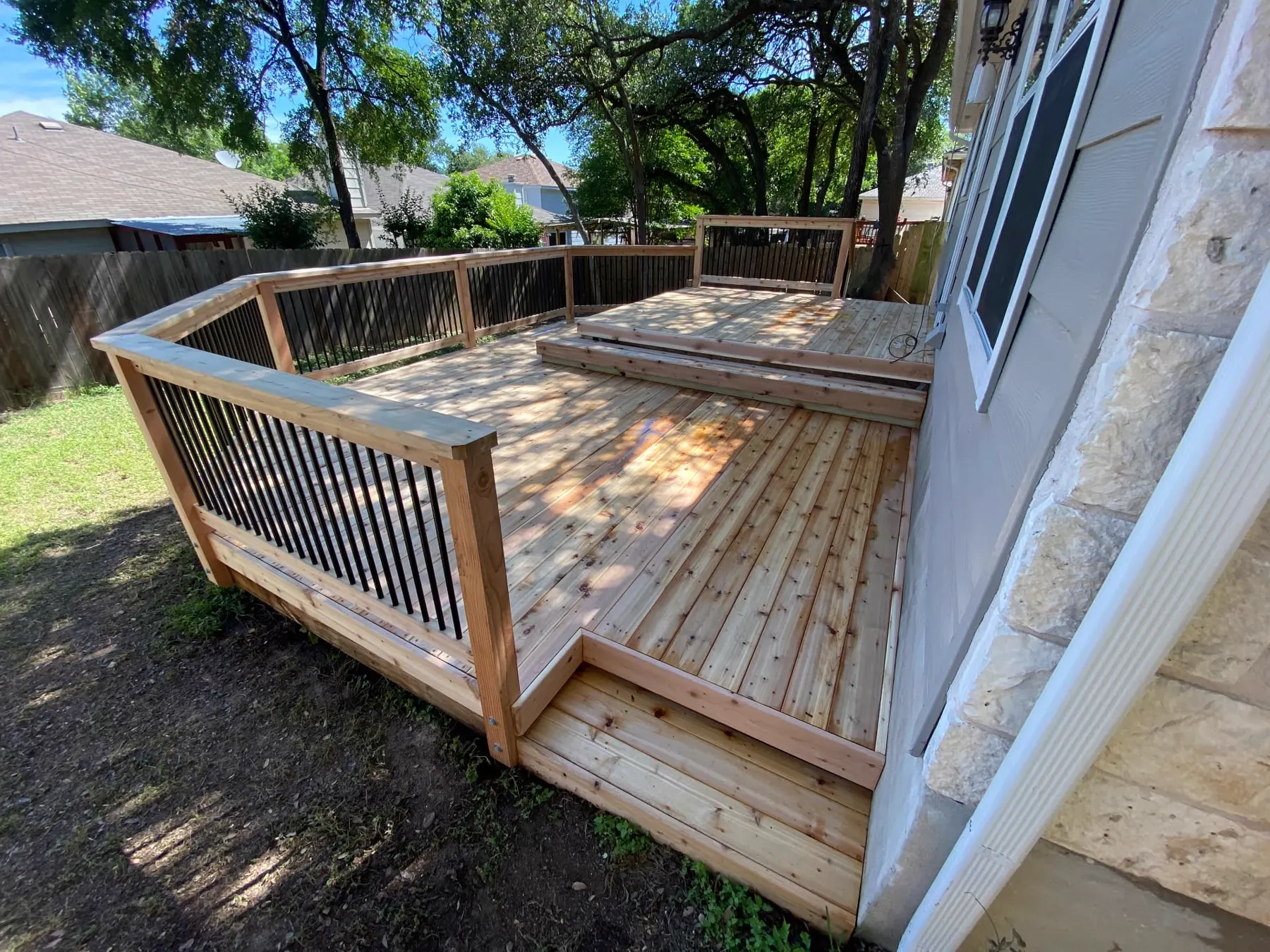 Completed deck / pergola project by TWT Outdoor Living
